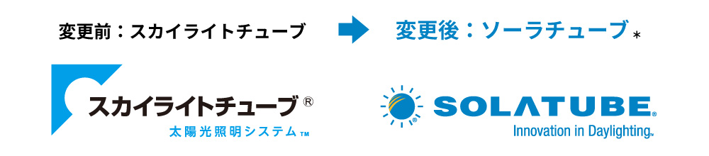 太陽光照明システム・ソーラチューブ　ブランド名称変更